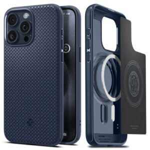 Spigen kryt Mag Armor Magsafe pre iPhone 15 Pro Max - Navy Blue