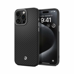 Spigen kryt Enzo Aramid Magsafe pre iPhone 15 Pro - Matte Black