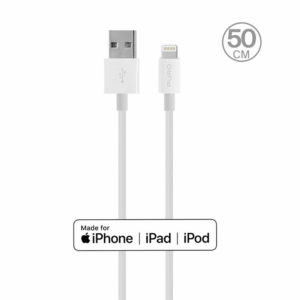 Puro kábel Plain Cable USB-A to Lightning 0.5m - White