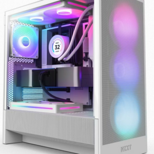 NZXT case H5 Flow RGB / 360 mm RGB core fan / mesh / White