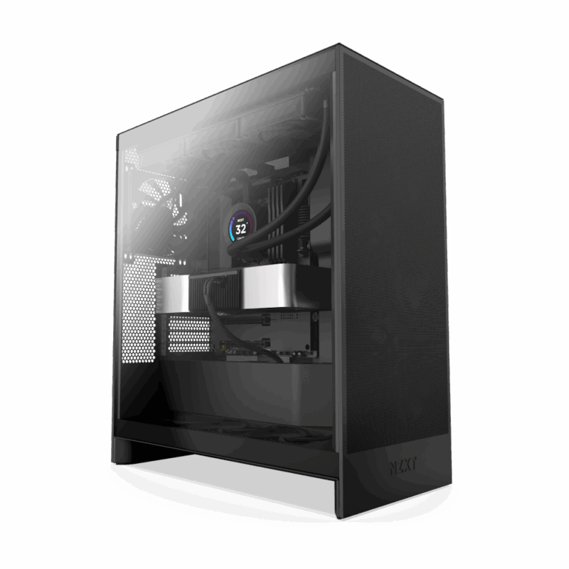 NZXT case H7 Flow / 2x 120 mm fan / tempered glass / mesh panel / black