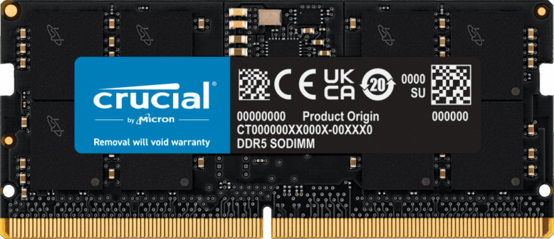 Crucial 16GB SODIMM DDR5 4800 CL40