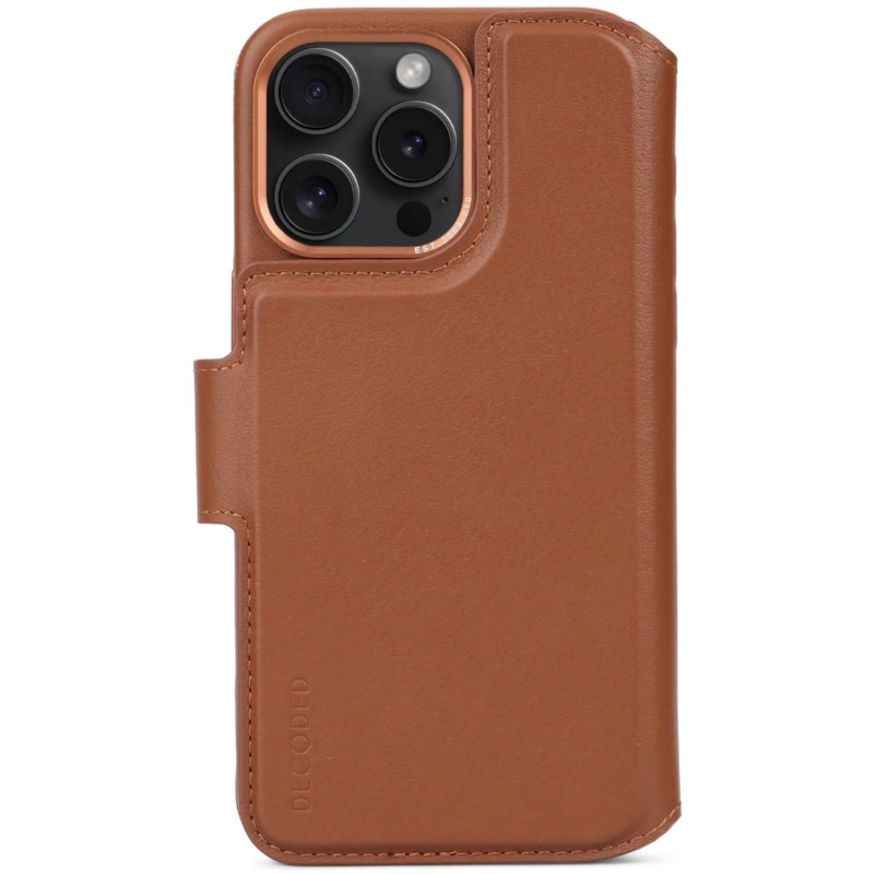 Decoded puzdro Leather Detachable Wallet MagSafe pre iPhone 15 Pro Max - Tan