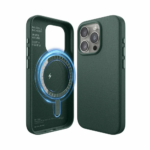 Elago kryt Leather Case Magsafe pre iPhone 15 Pro - Midnight Green