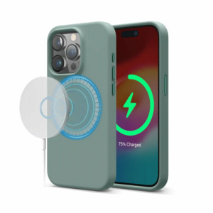 Elago kryt Silicone Case Magsafe pre iPhone 15 Pro - Midnight Green