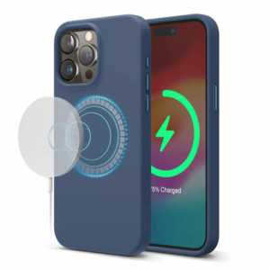 Elago kryt Silicone Case Magsafe pre iPhone 15 Pro Max - Jean Indigo