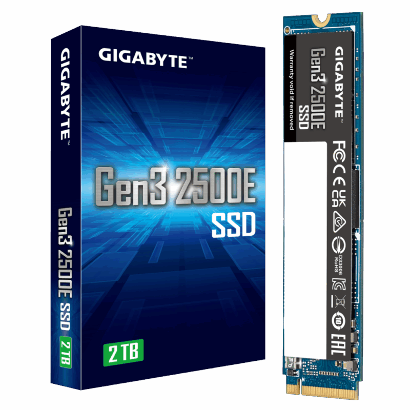 Gigabyte 2500E SSD 2TB M.2 NVMe Gen3 2400/2000 MBps