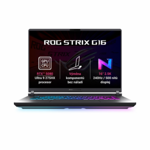 ASUS ROG Strix G16/Ultra 9 275HX/32GB/1TB SSD/RTX5080/16"WQXGA /Win11Home/Eclipse Gray