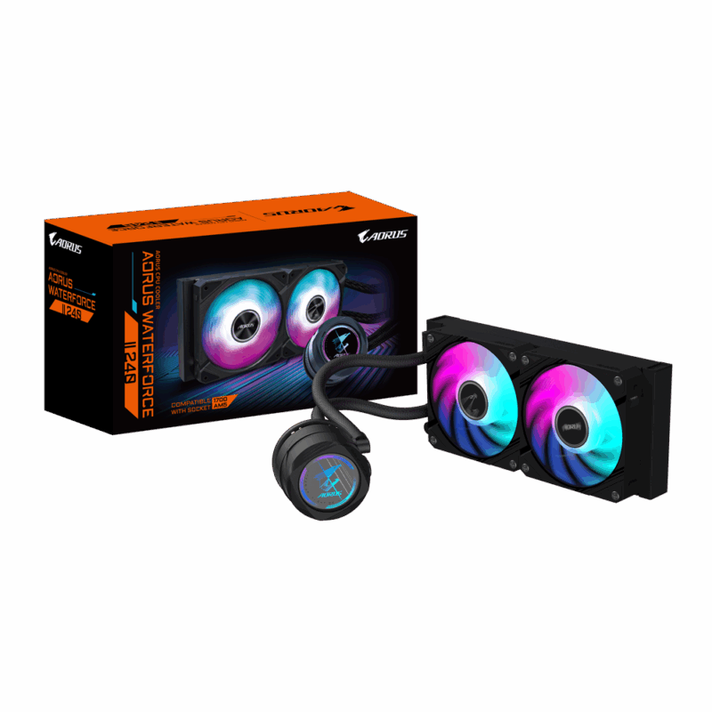 Gigabyte AORUS AIO liquid cooler CPU WATERFORCE II 240