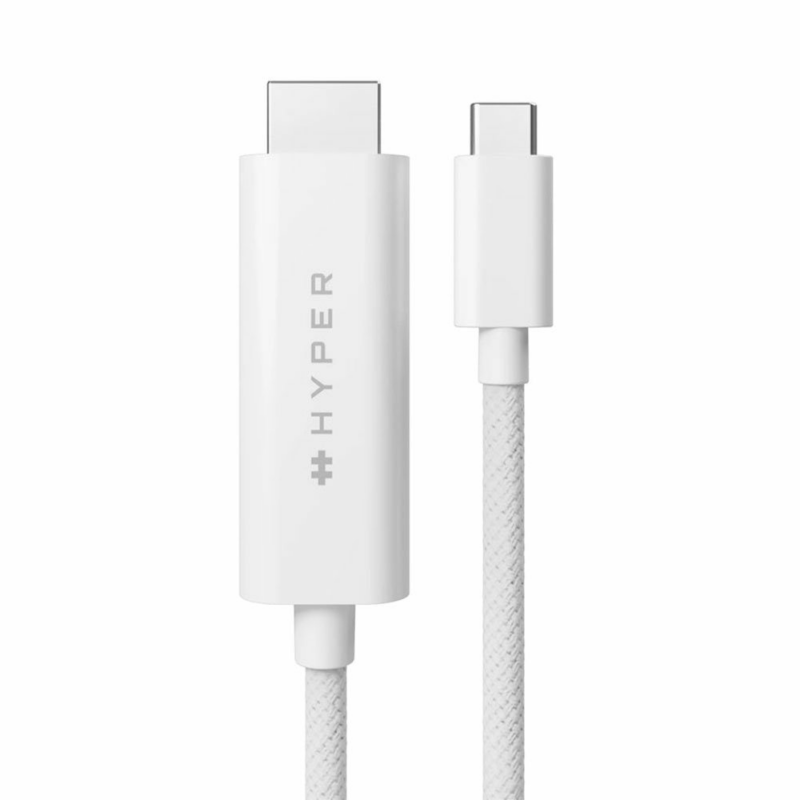 Hyper HyperJuice USB-C to HDMI 4K60Hz Cable 2.5m - White