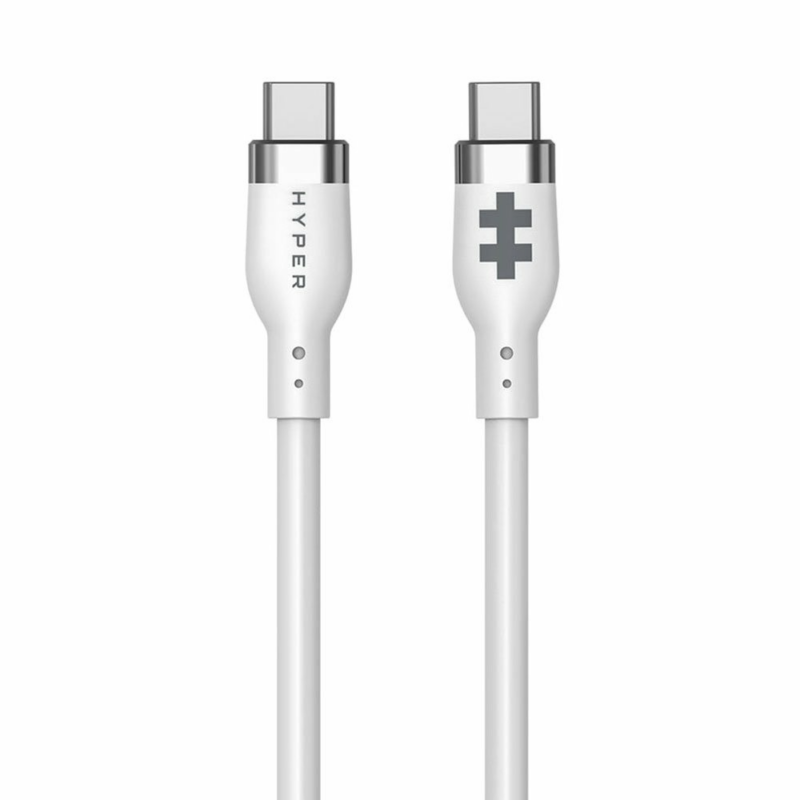 Hyper kábel HyperJuice 240W Silicone USB-C to USB-C Cable 1m - White