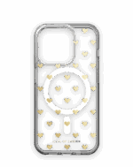 iDeal Fashion Clear Case MagSafe iPhone 15 Pro Golden Hearts