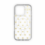 iDeal Fashion Clear Case MagSafe iPhone 16 Pro Golden Hearts