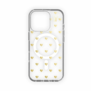 iDeal Fashion Clear Case MagSafe iPhone 16 Pro Golden Hearts