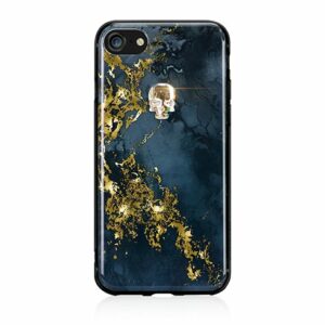 Swarovski kryt Treasure pre iPhone 8 - Onyx/Gold Skull