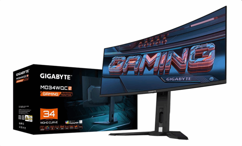 GIGABYTE LCD MO34WQC2 GAMING Monitor 34" WQHD 3440x1440