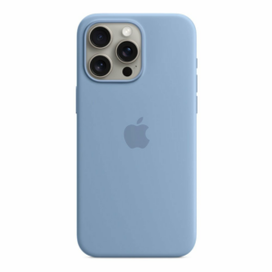 iPhone 15 Pro Max Silicone Case with MagSafe - Winter Blue