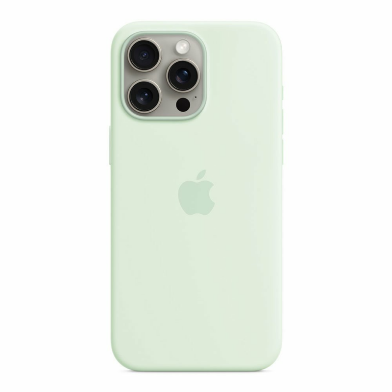 iPhone 15 Pro Max Silicone Case with MagSafe - Soft Mint