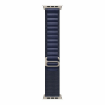 Apple Watch 49mm Navy Alpine Loop - Medium - Natural Titanium Finish