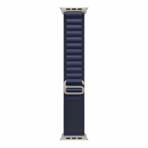 Apple Watch 49mm Navy Alpine Loop - Medium - Natural Titanium Finish