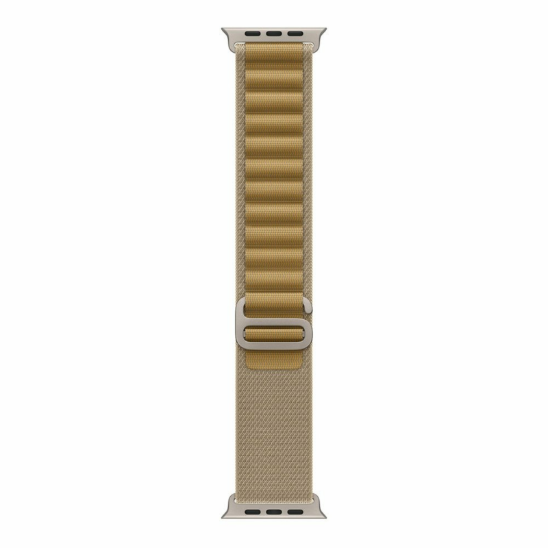 Apple Watch 49mm Tan Alpine Loop - Small - Natural Titanium Finish