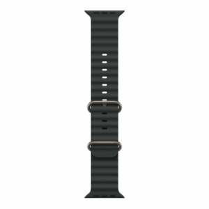 Apple Watch 49mm Black Ocean Band - Natural Titanium Finish