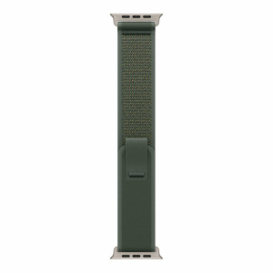 Apple Watch 49mm Green Trail Loop - S/M - Natural Titanium Finish