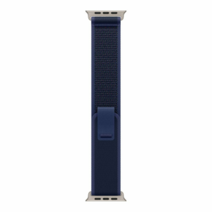 Apple Watch 49mm Blue Trail Loop - M/L - Natural Titanium Finish