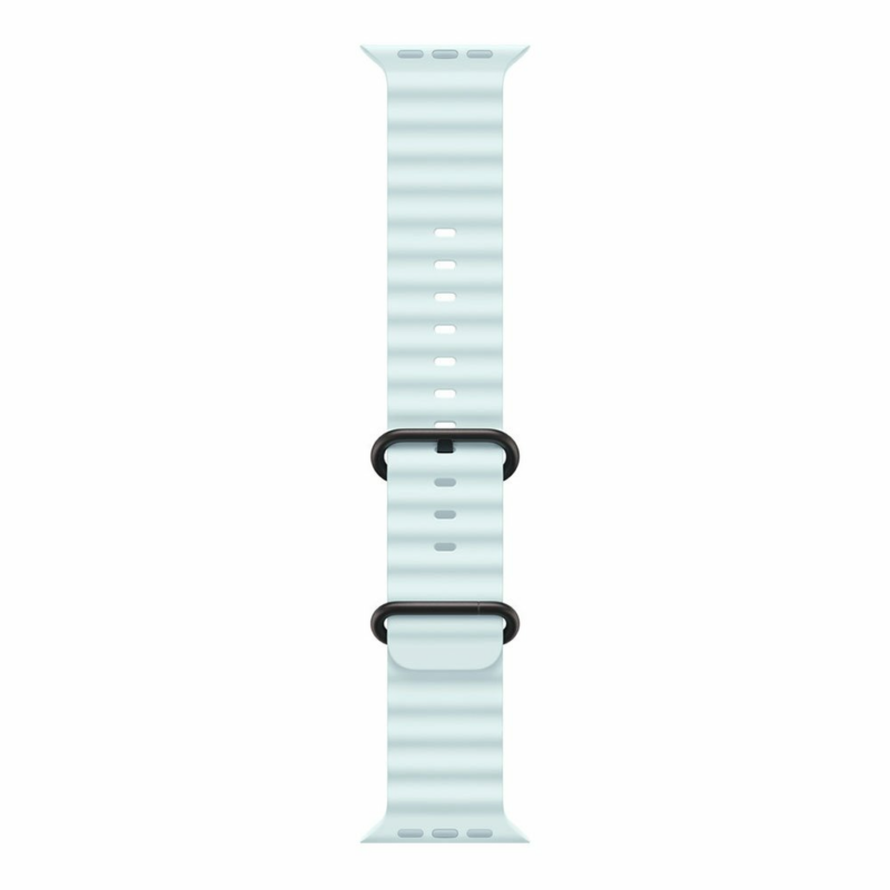 Apple Watch 49mm Ice Blue Ocean Band - Black Titanium Finish