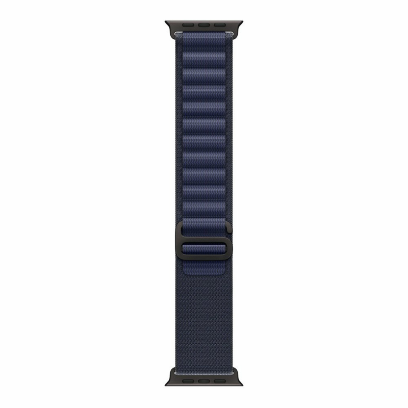 Apple Watch 49mm Navy Alpine Loop - Large - Black Titanium Finish