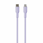 Puro kábel Soft Silicone Cable USB-C to Lightning 1.5m - Lavender