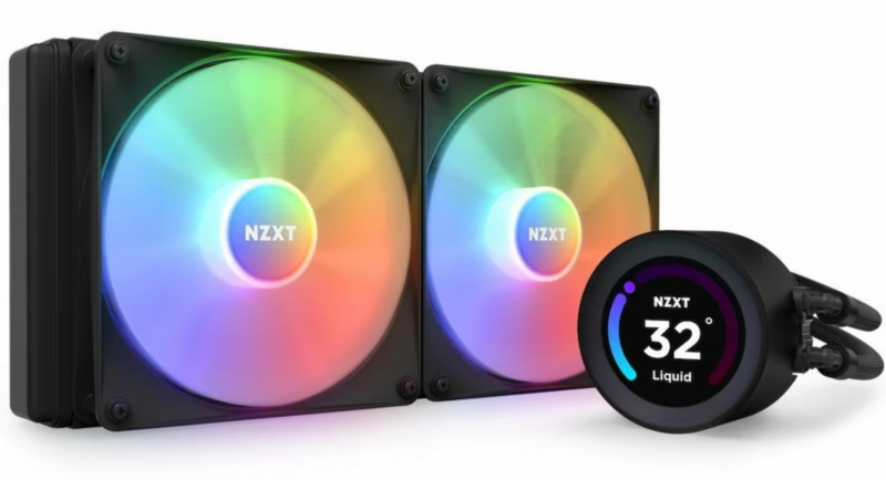 NZXT AIO liquid cooler CPU Kraken 280 ELITE RGB / 2x140mm fan / 4-pin PWM / LCD display / black