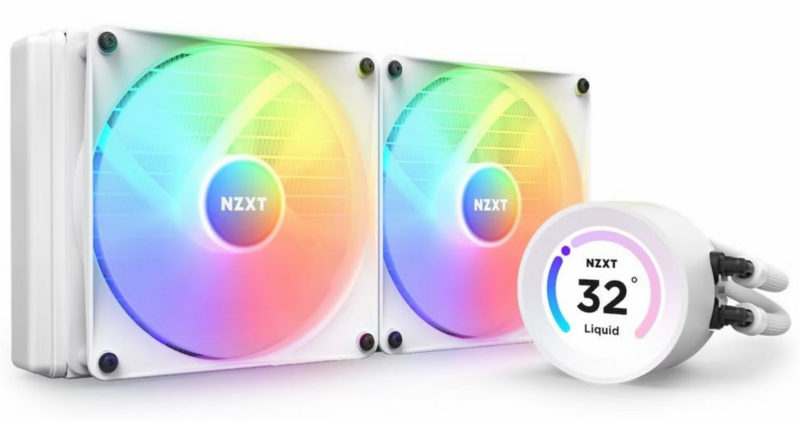 NZXT AIO liquid cooler CPU Kraken 280 ELITE RGB / 2x140mm fan / 4-pin PWM / LCD display / white