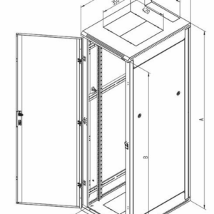 TRITON 19" stojanový rozvádzač  RMA 42U  600 x 600 mm - Polocylindr klucka bez vlozky