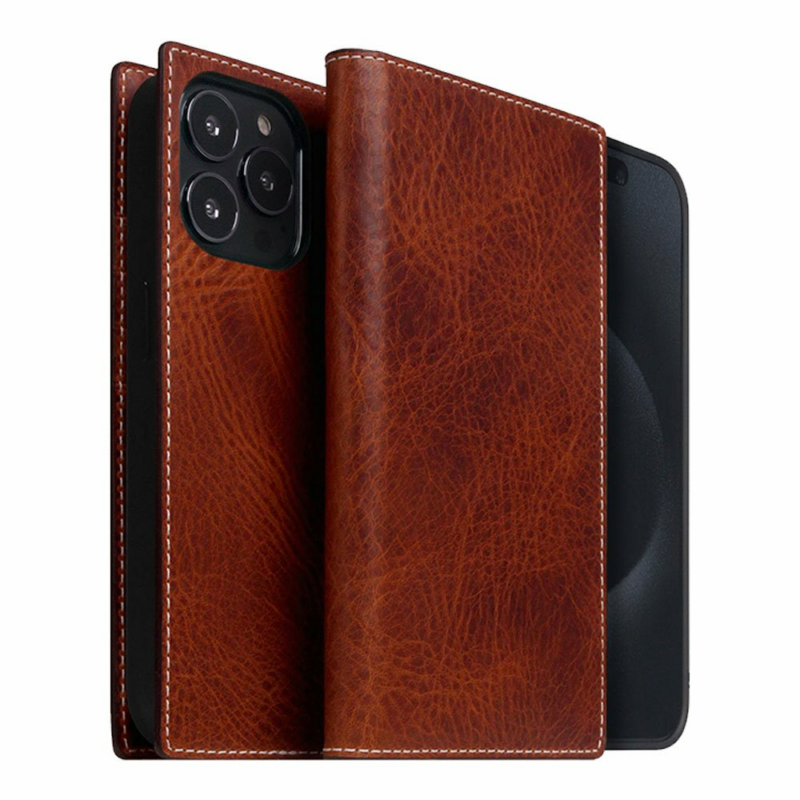SLG Design puzdro D7 Magsafe Italian Wax Leather pre iPhone 15 Pro Max - Brown