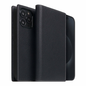 SLG Design puzdro D8 Magsafe Full Grain Leather pre iPhone 15 Pro Max - Black Blue