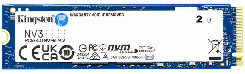 Kingston 2000GB NV3 M.2 2280 PCIe 4.0 NVMe SSD