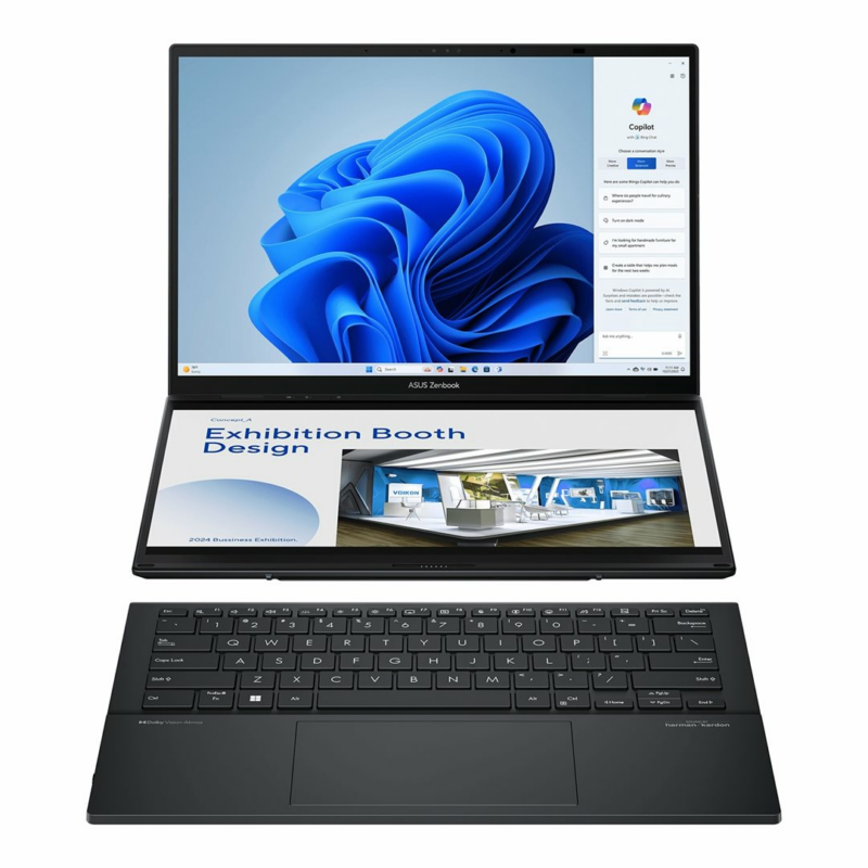 ASUS ZenBook Duo/Core U9-285H/32GB/2TB SSD/Intel UMA/14"/Win11Pro/Gray
