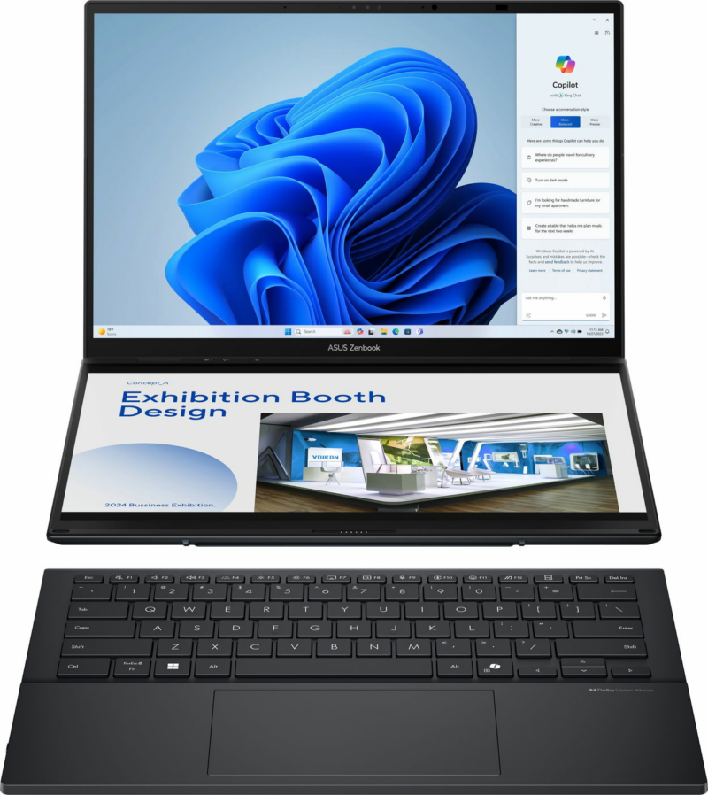 ASUS Zenbook Duo/Core U9-285H/32GB/1TB SSD/Arc 140T/14"OLED/Win11Pro/Gray