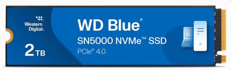 WD Blue SN5000 SSD 2TB M.2 NVMe Gen4 5150/4850 MBps