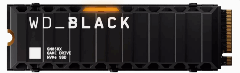 WD Black SN850X SSD 4TB M.2 NVMe Gen4 7300/6600 MBps with Heatsink (PS5 ready)
