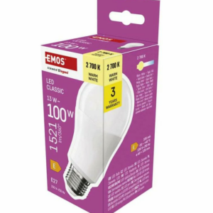 EMOS LED žiarovka Classic A60 / E27 / 13 W (100 W) / 1521 lm / Teplá biela