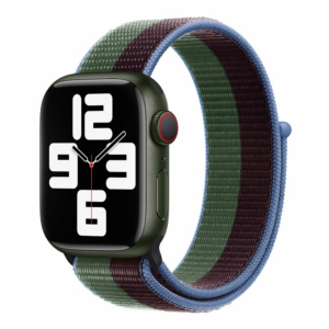 Devia remienok Nylon Braided Two-Tone Loop pre Apple Watch 44/45/46mm - Eucalyptus Green