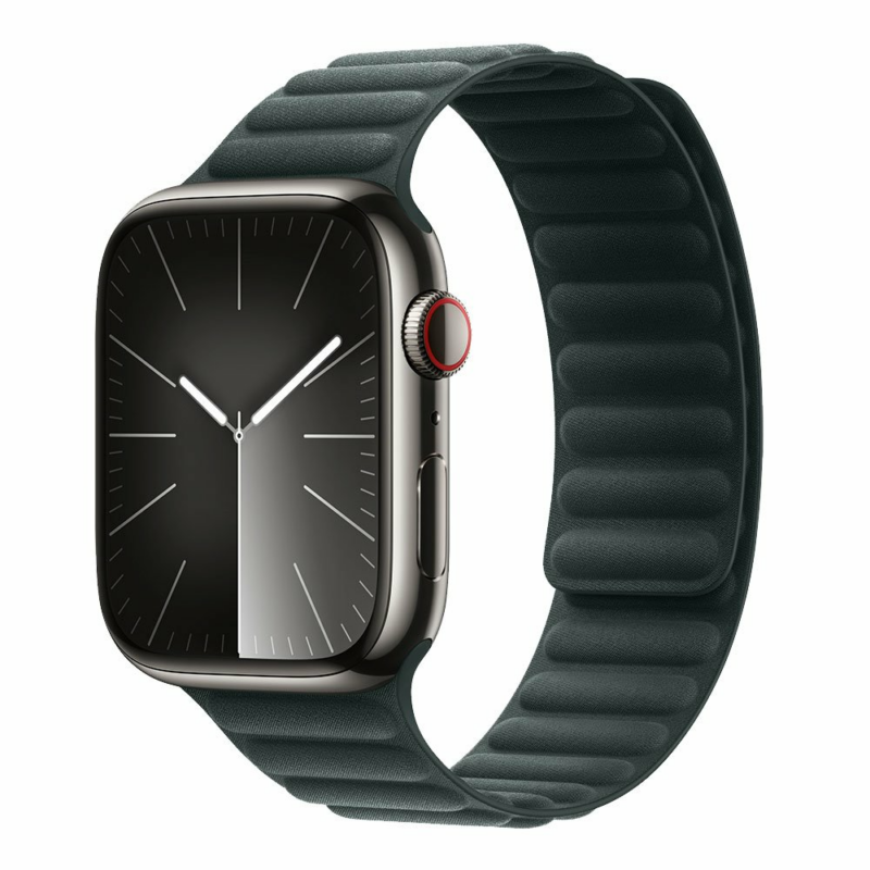 Devia remienok Deluxe Magnetic Fiber Watch Band 44/45/46mm - Dark Green